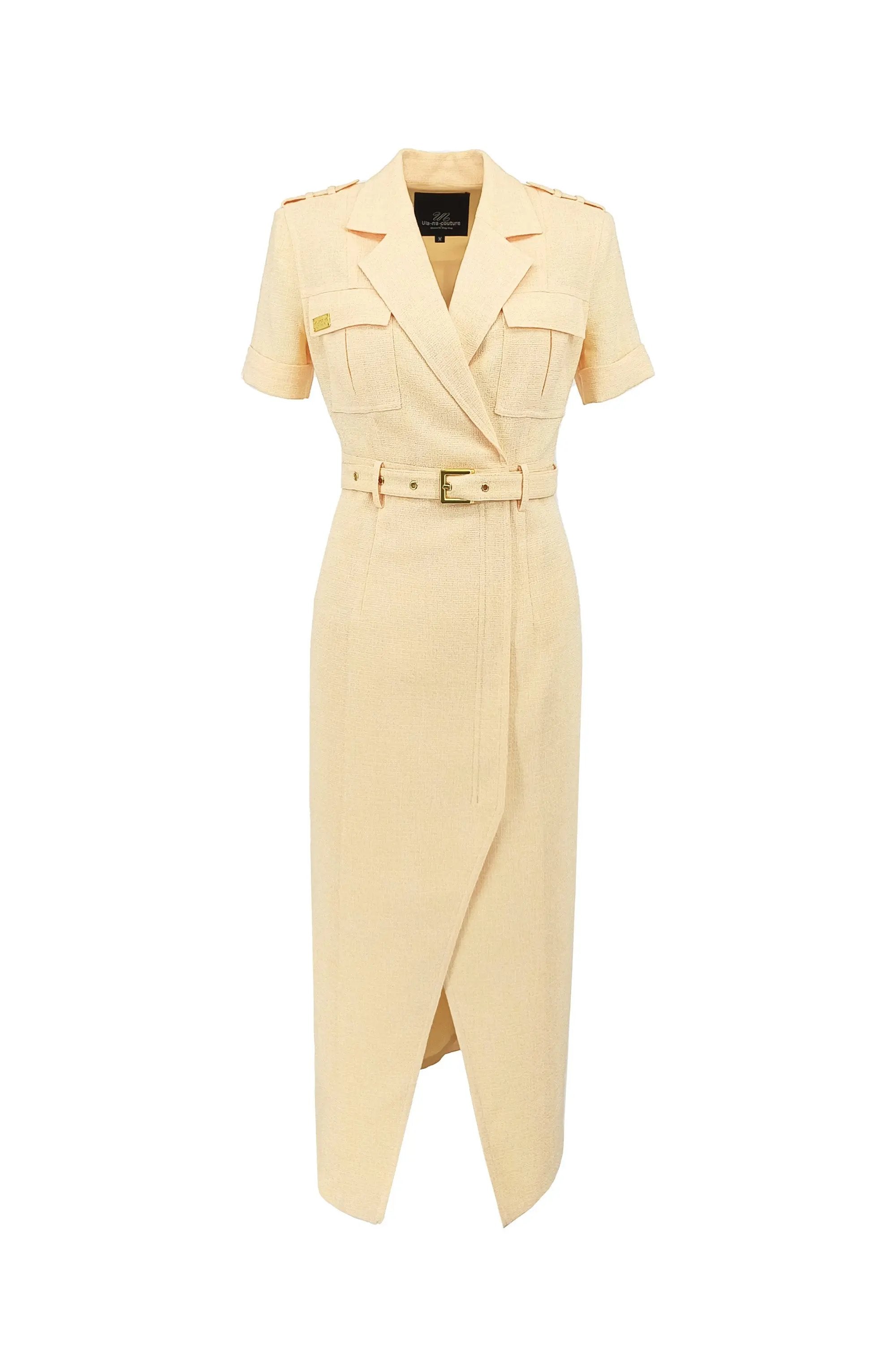 Women’s Summer Temperament Elegance with Nipped Waists V-neck Suit ULA